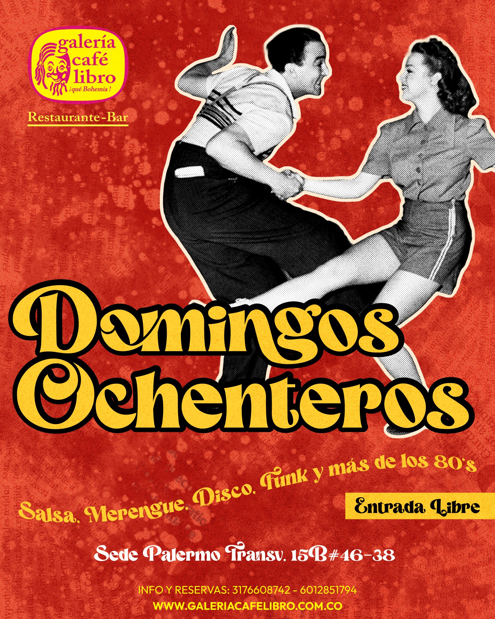 Evento - Galería Café Libro - Programación Domingos ochenteros en nuestra sede Palermo