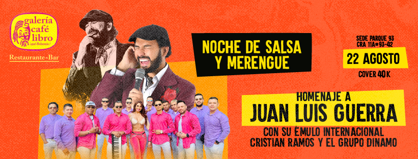 Galería Café Libro - Banner Noche de salsa y merengue