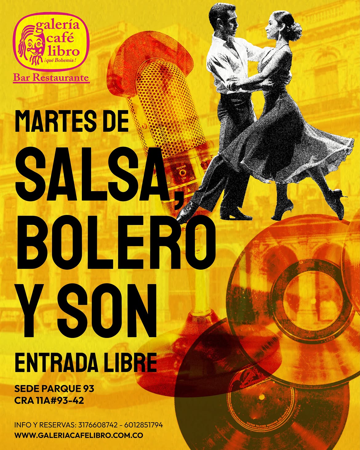Evento - Galería Café Libro - Programación Martes de Salsa, Bolero y Son