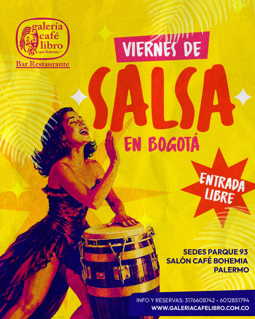 Evento - Galería Café Libro - Programación Viernes de Rumba Salsera