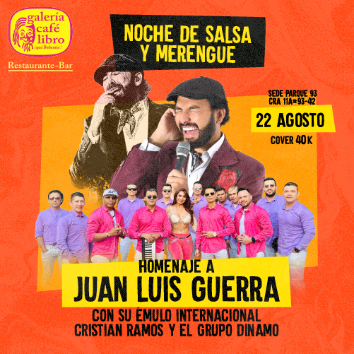 Galería Café Libro - Banner Noche de salsa y merengue