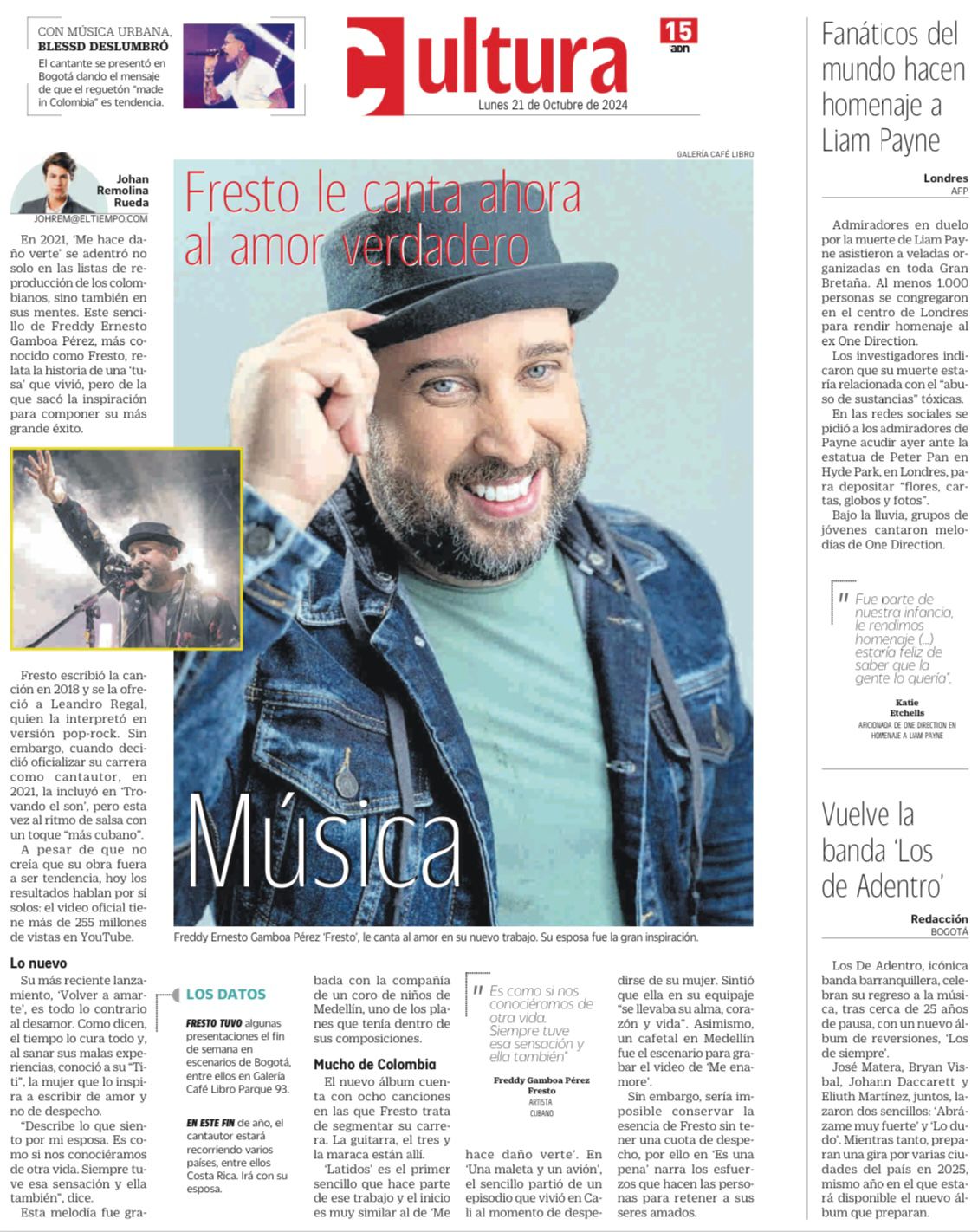 Noticia - Galería Café Libro Entrevista a Fresto en Diario ADN tras su presentación en Galería Café Libro