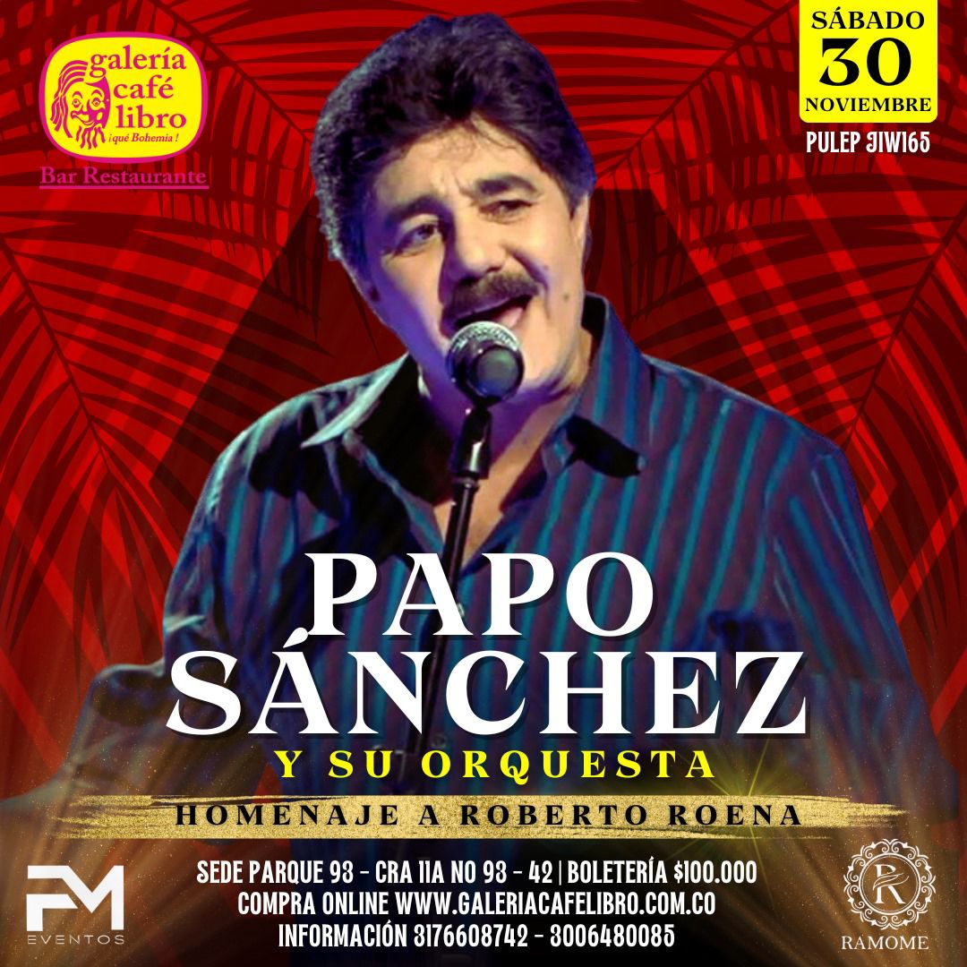 Imagen promoción Papo Sánchez y su orquesta
