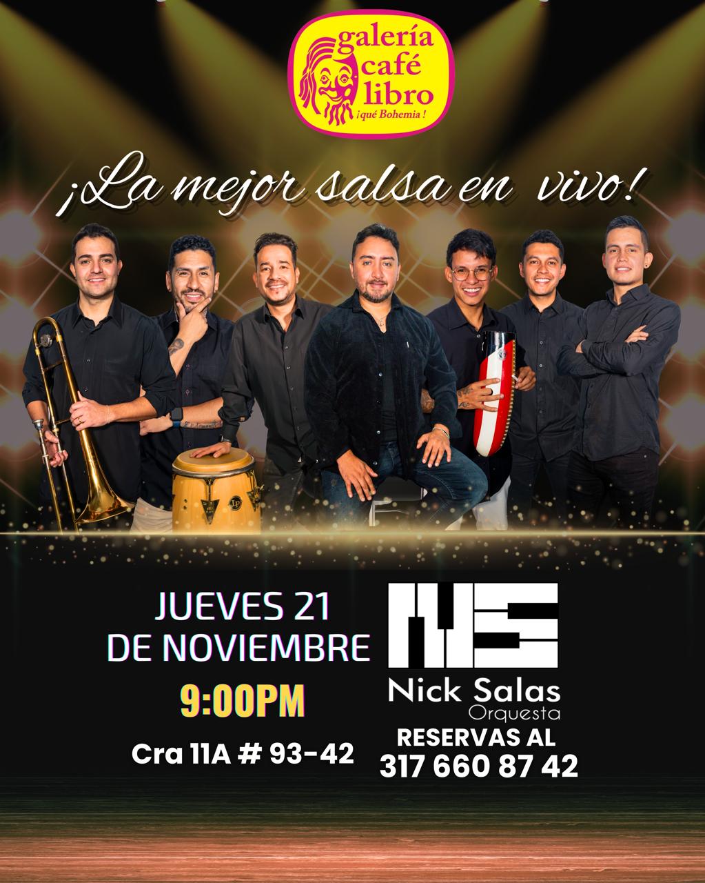 Imagen promoción Nick Salas Orquesta