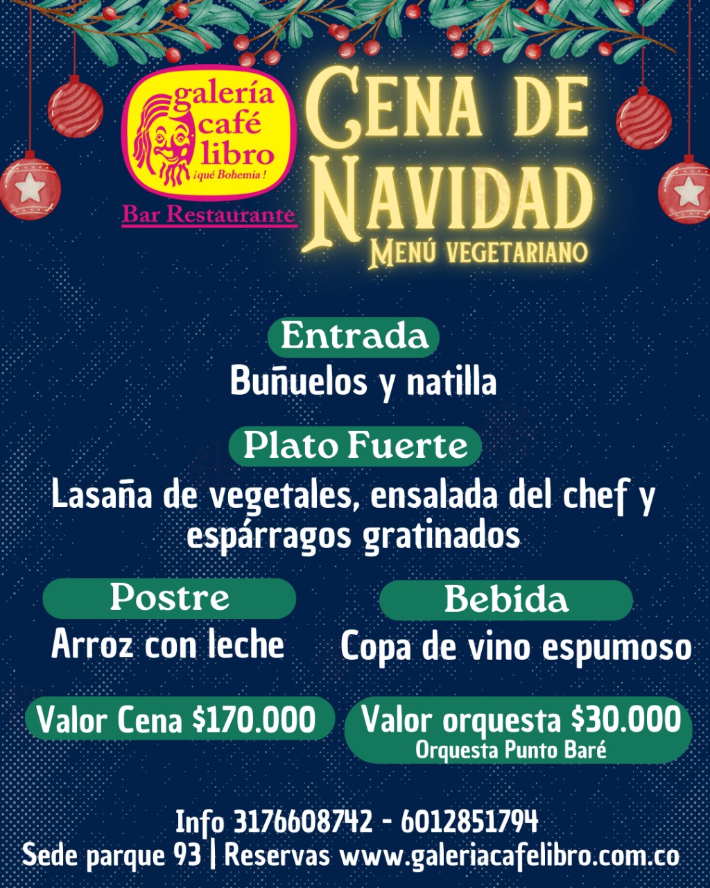 Imagen promoción Cena de Navidad Menú Vegetariano