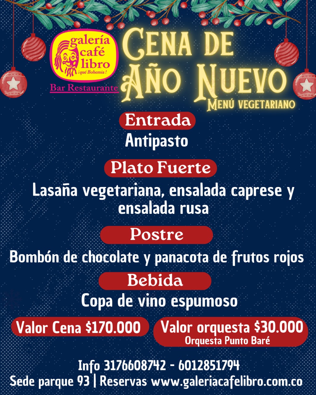 Imagen promoción Cena de Año Menú Vegetariano