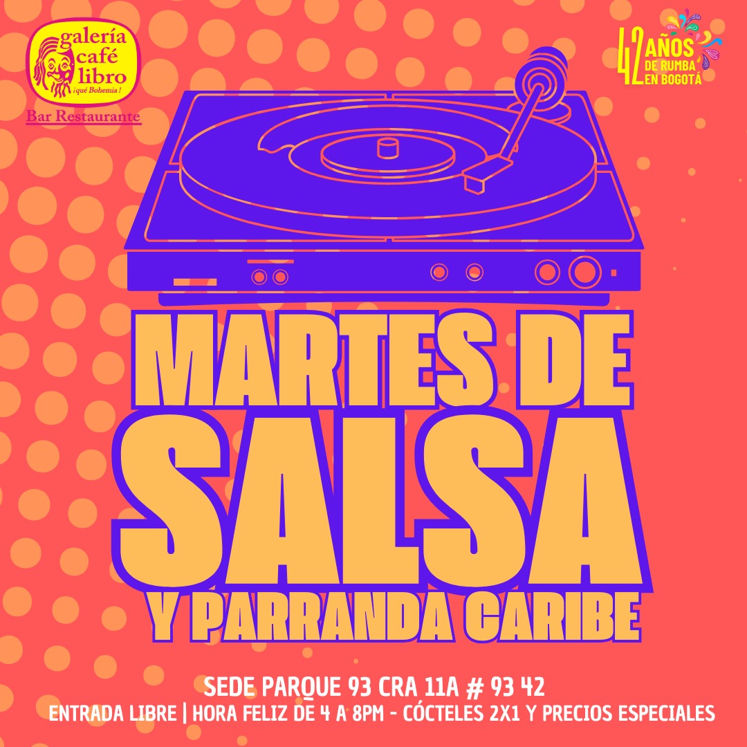 Imagen promoción Martes de Salsa y Parranda del Caribe