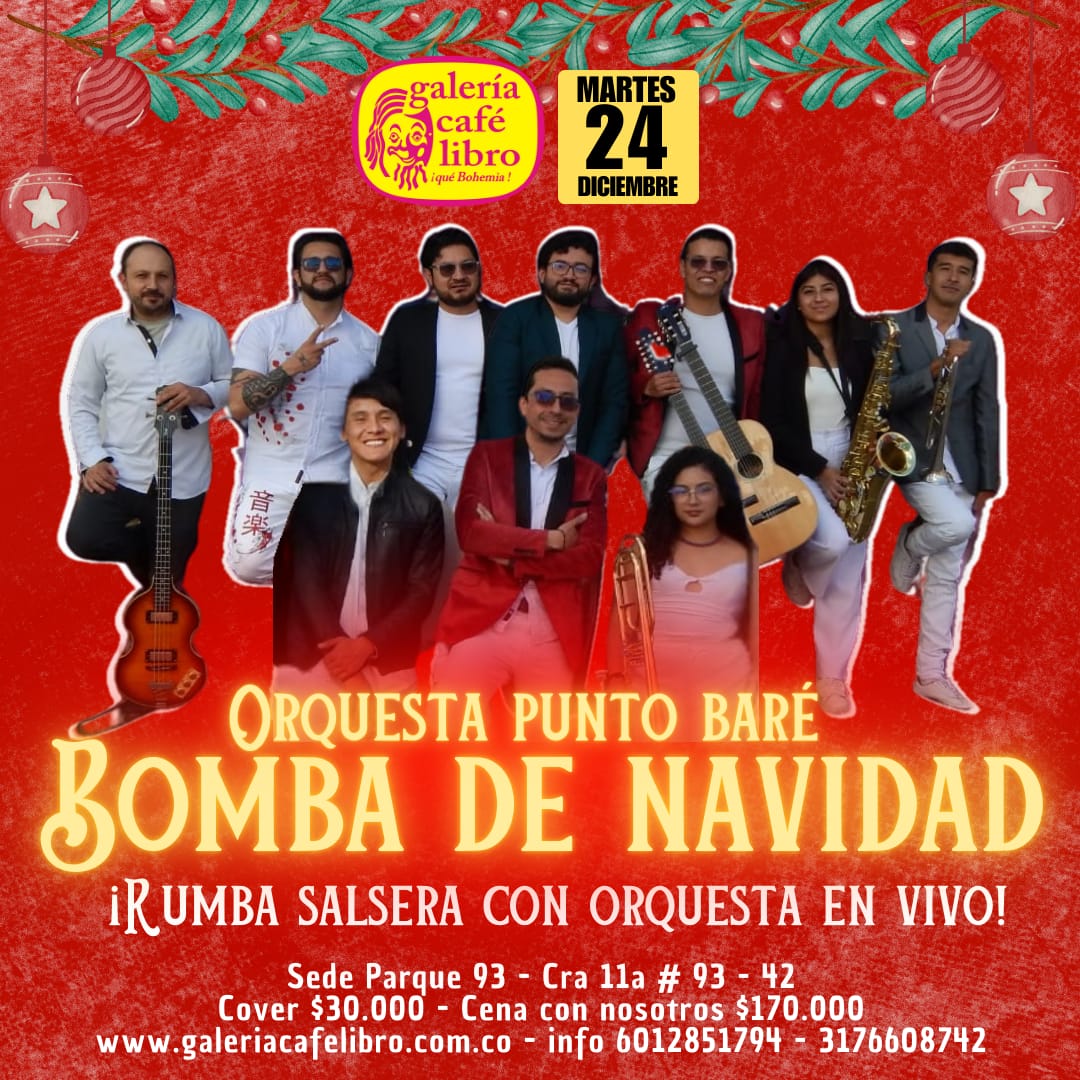 Imagen promoción Bomba de Navidad "Orquesta Punto Baré"