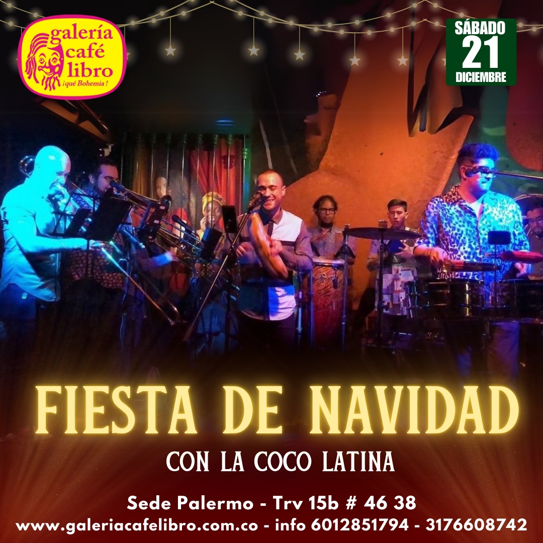 Imagen promoción Fiesta de navidad con La Coco Latina