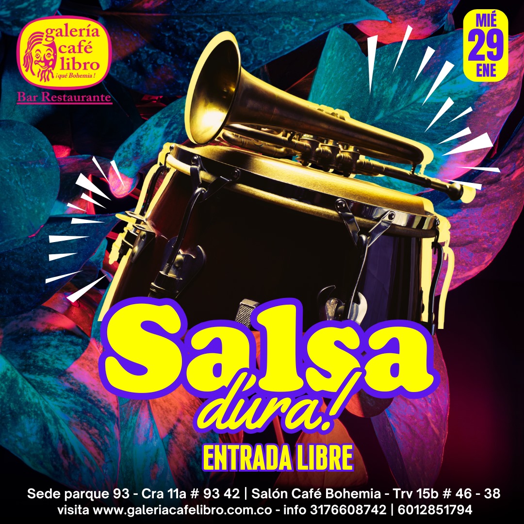 Imagen promoción Miércoles Salsa Dura "Entrada Libre"