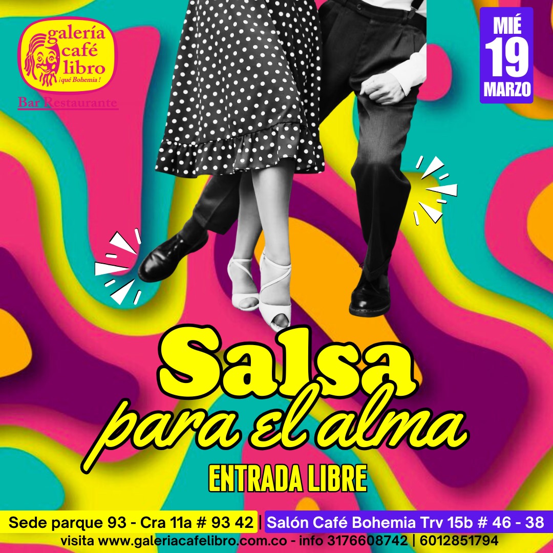 Imagen promoción Miercoles Salsa para el alma "Entrada Libre"