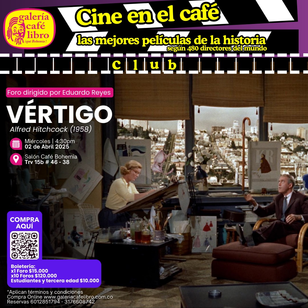 Imagen promoción Cine en el café presenta "Vertígo" de Alfred Hitchcock