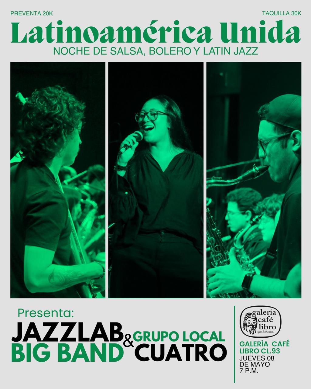 Imagen promoción JazzLab Big Band y Grupo Local Cuatro