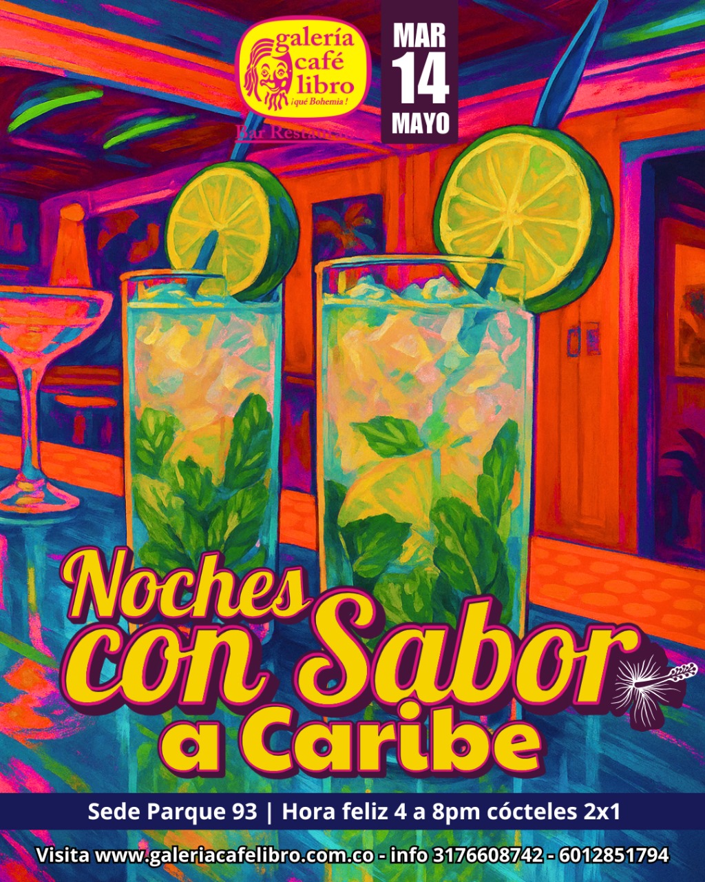 Imagen promoción Martes Noches con Sabor a Caribe "Entrada Libre"