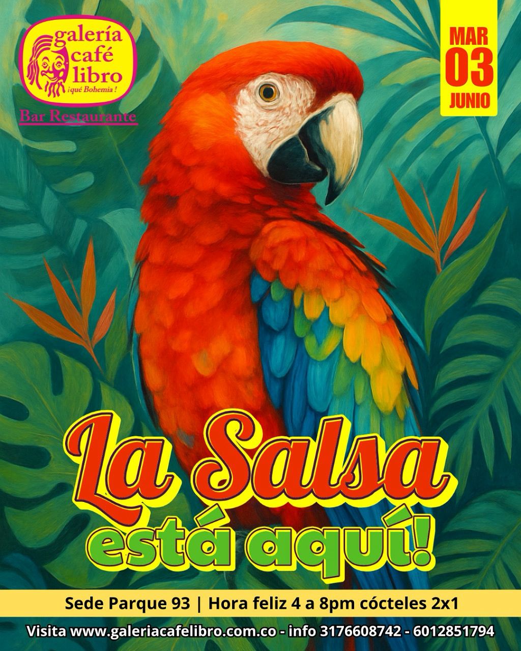 Imagen promoción Martes de Salsa y Parranda del Caribe