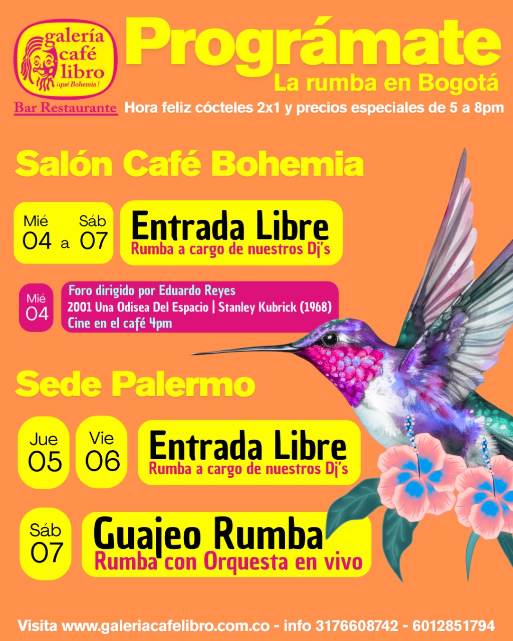Noticias - Galería Café Libro Programación Semanal Palermo