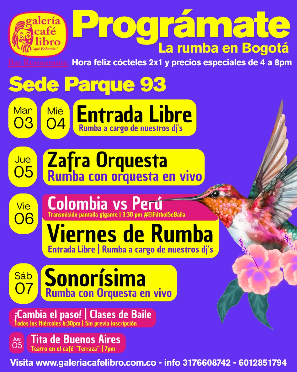 Noticias - Galería Café Libro Programación Semanal 93