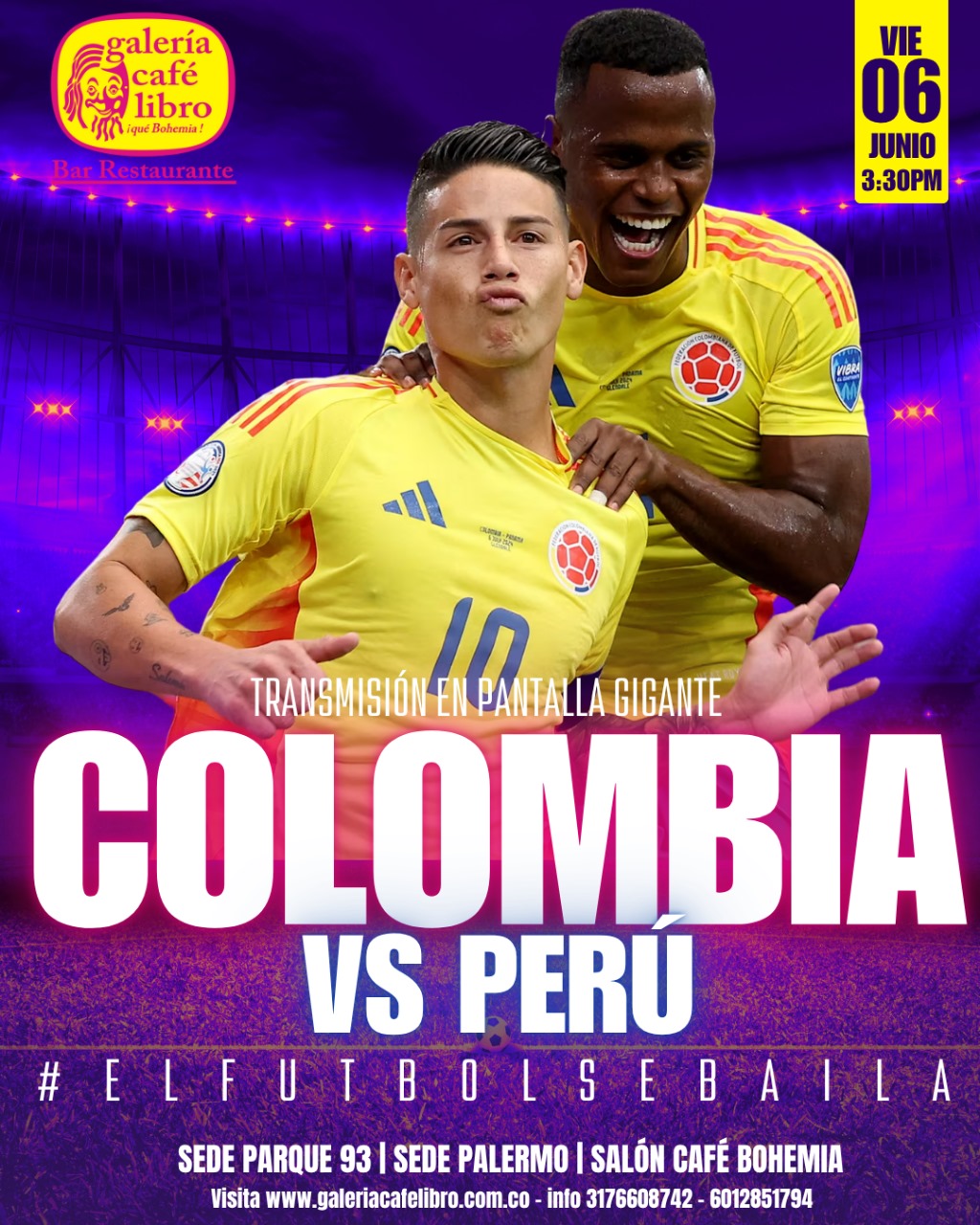 Imagen promoción Colombia VS Perú