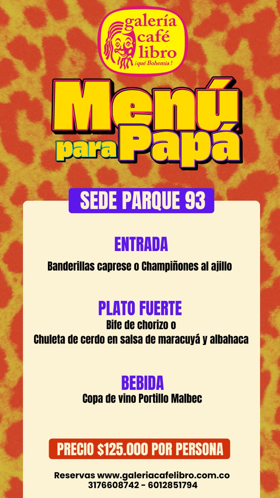 Imagen promoción Menú para Papá