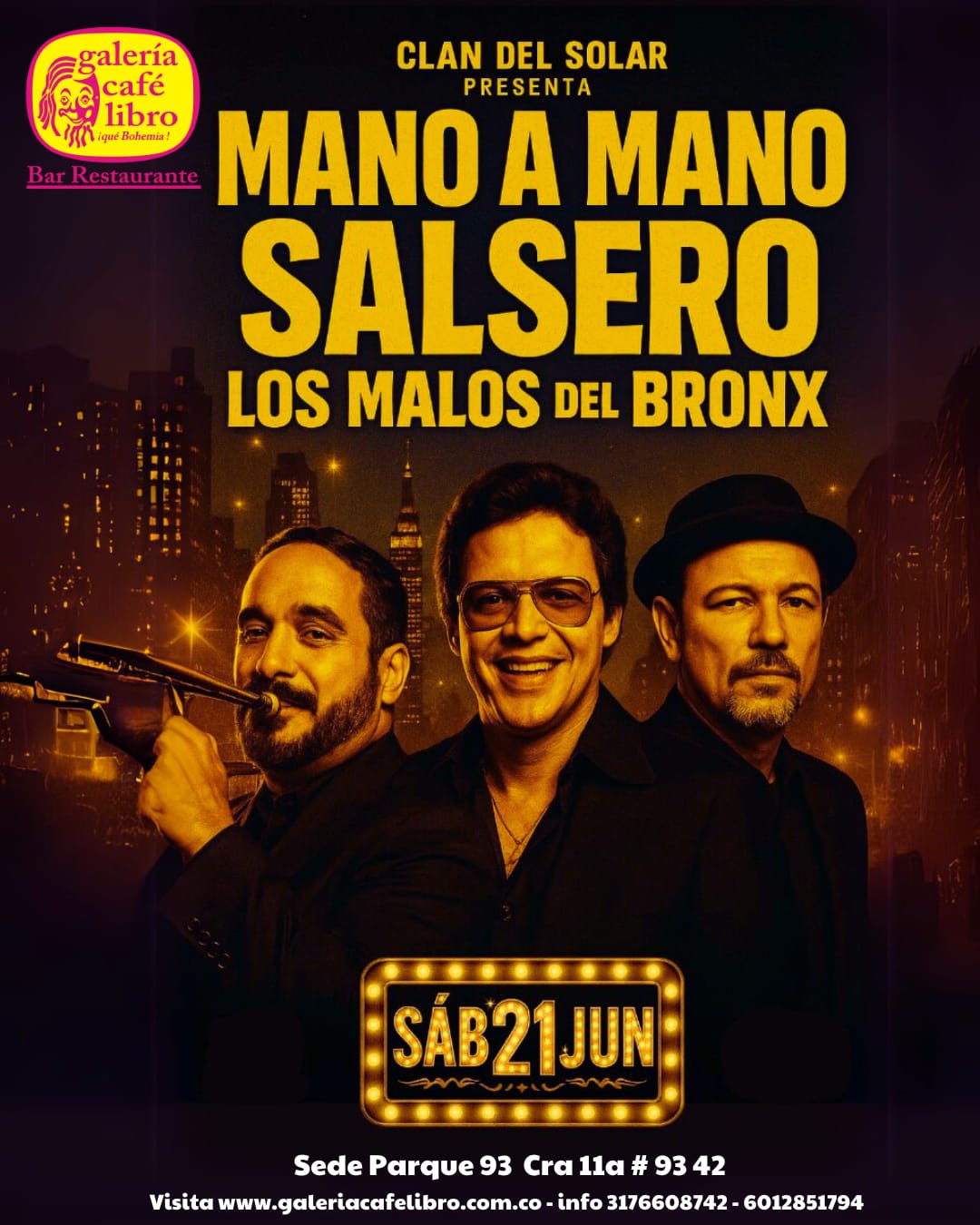 Imagen promoción El Clan del Solar "Mano a Mano Salsero"