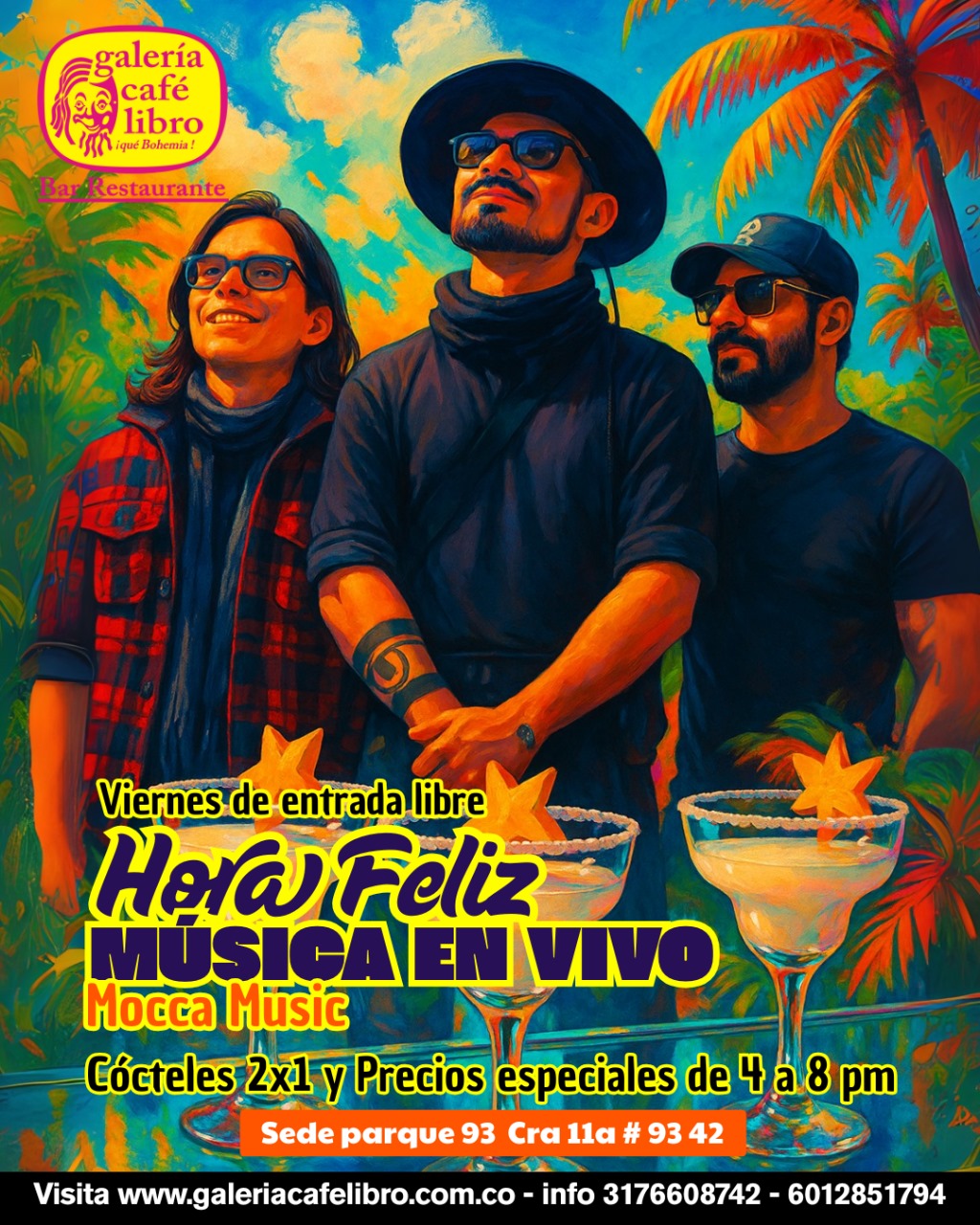 Imagen promoción Viernes hora feliz y música en vivo