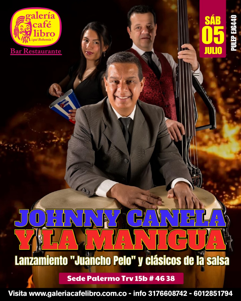 Imagen promoción Johnny Canela y La Manigua