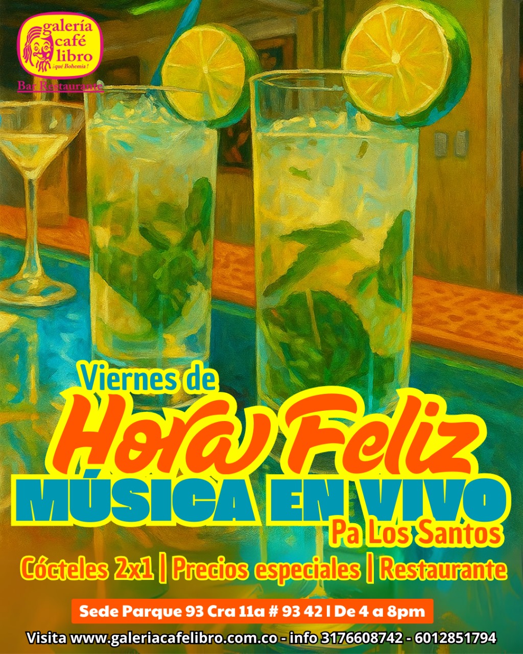 Imagen promoción Viernes hora feliz y música en vivo