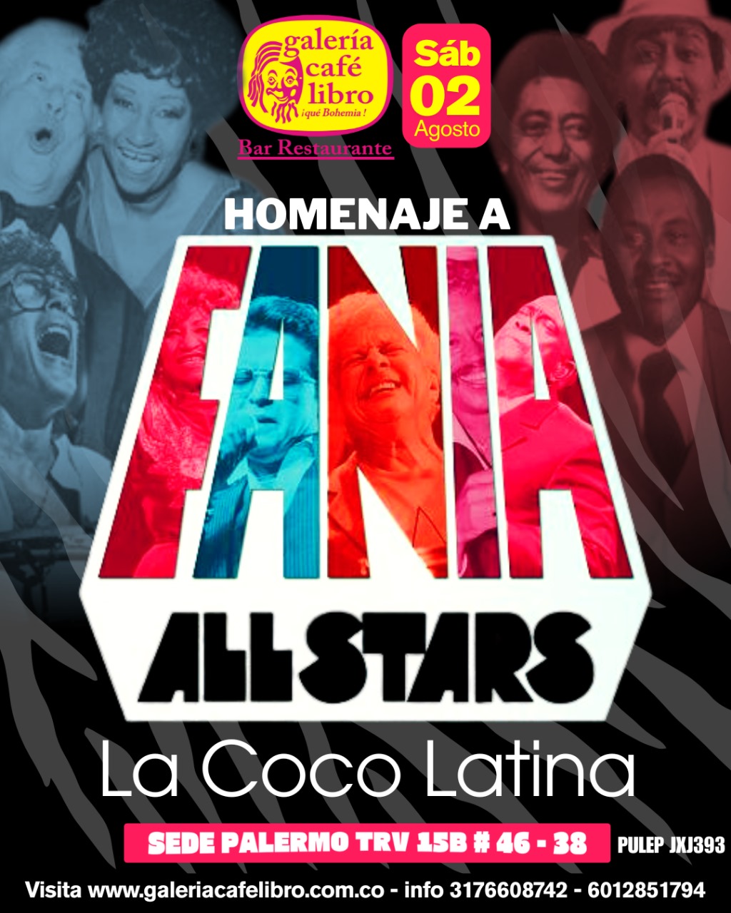 Imagen promoción Homenaje a la Fania All Stars con La Coco Latina