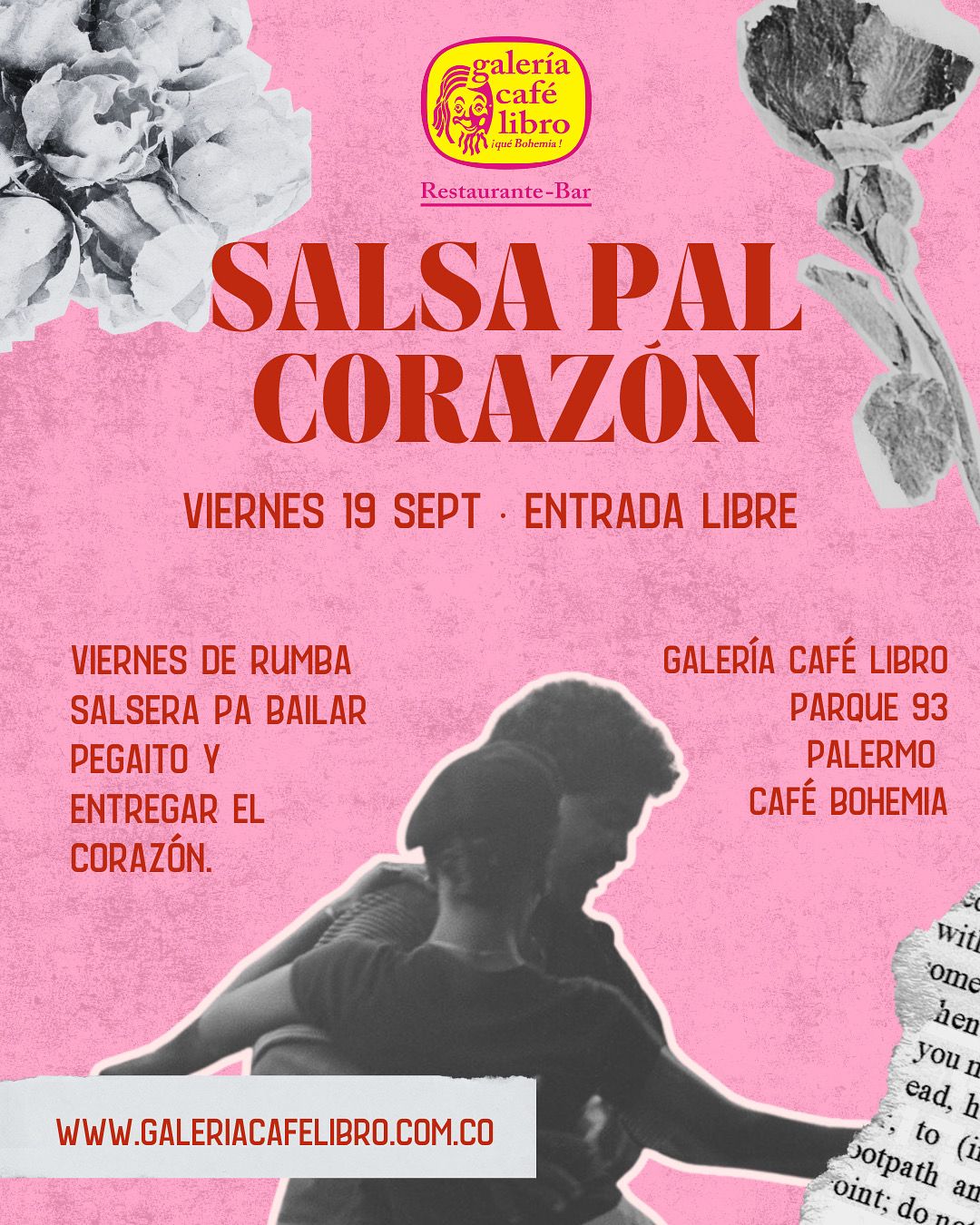 Imagen promoción viernes entrada libre "Salsa Pal Corazón"