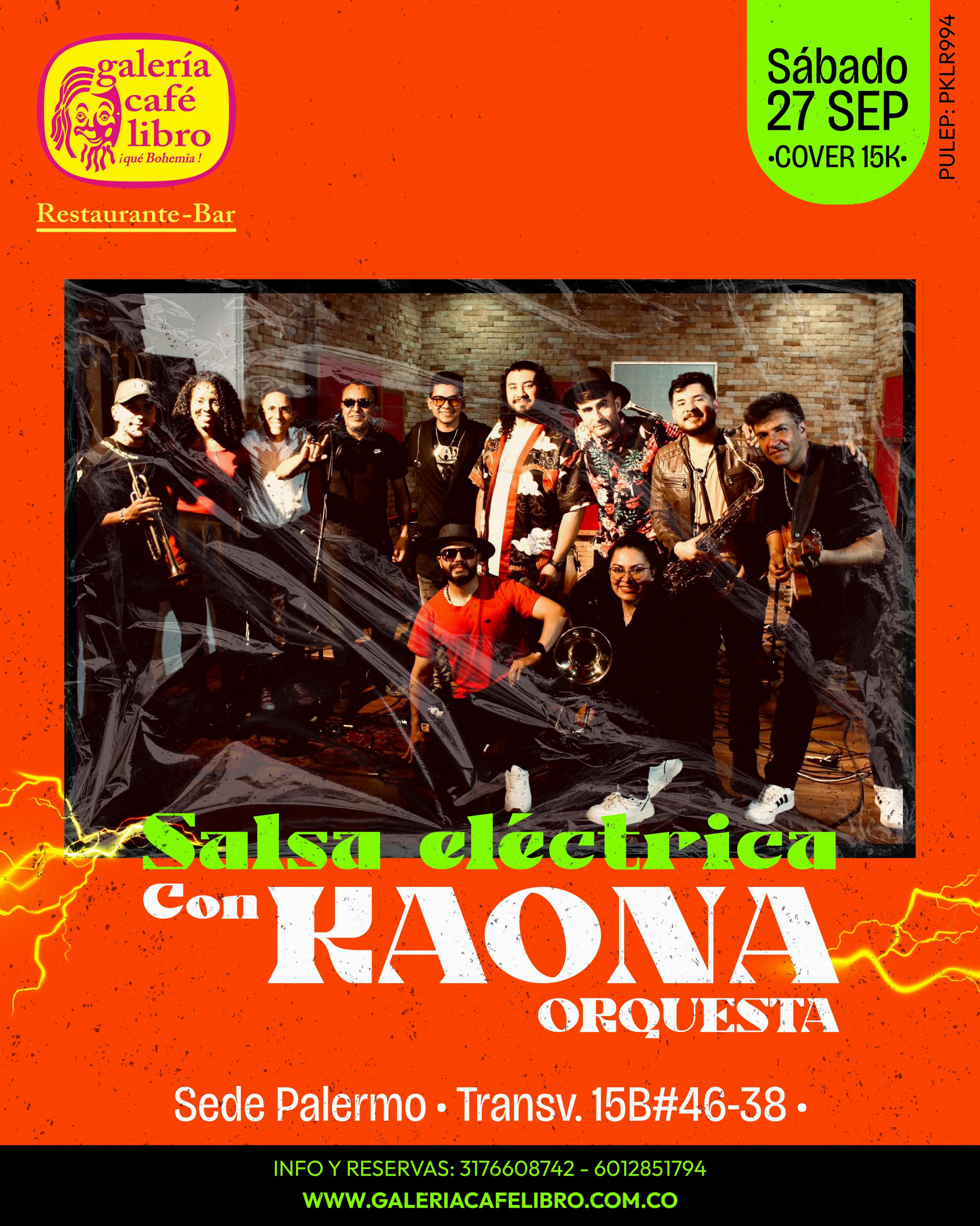 Imagen promoción Salsa Eléctrica con Kaona Orquesta