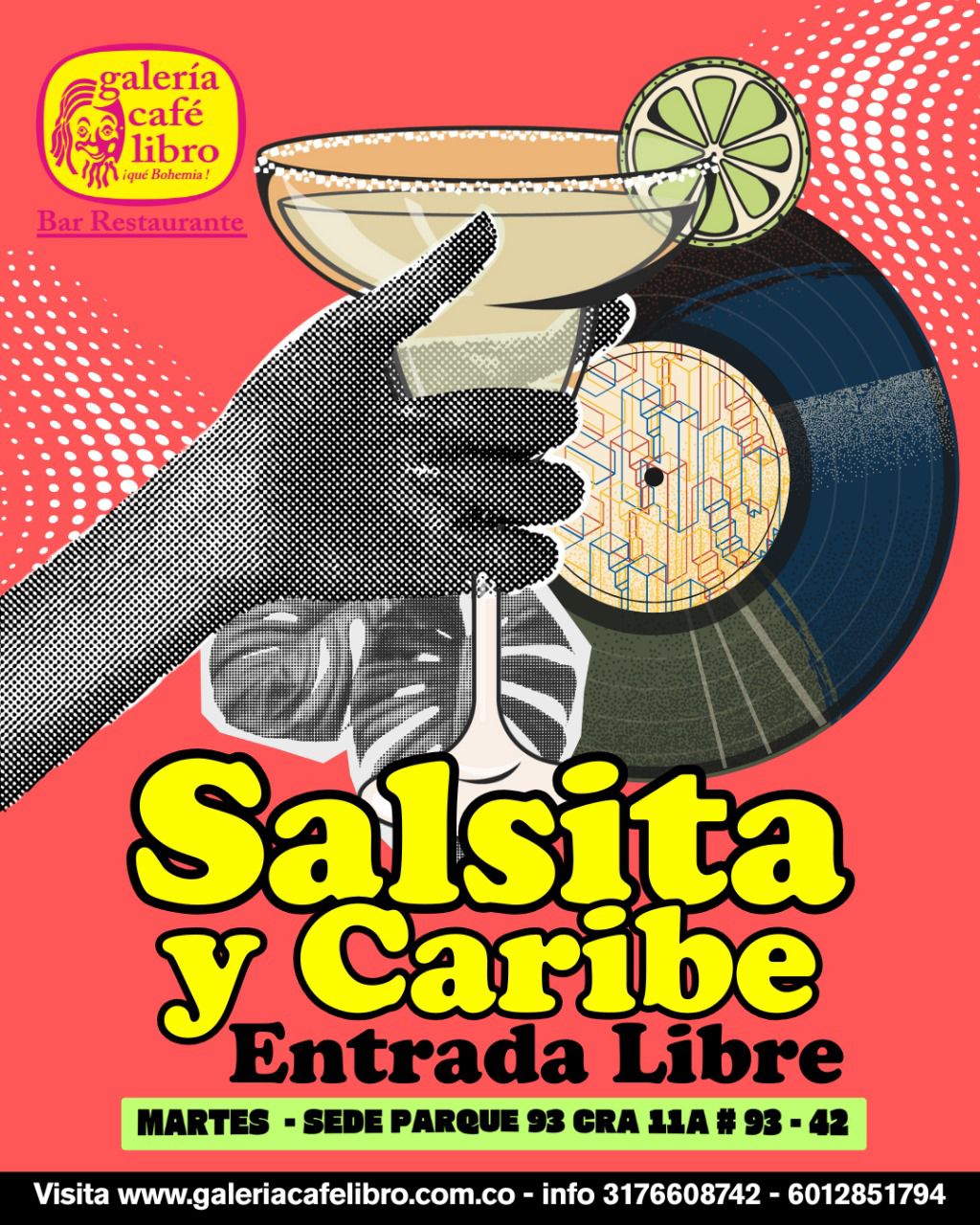 Evento - Galería Café Libro - Programación Martes  " Salsita y Caribe"