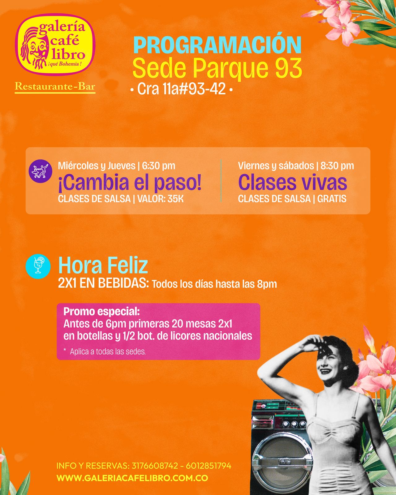 Noticias - Galería Café Libro ¡No te quedes sin Bailar! clases de salsa