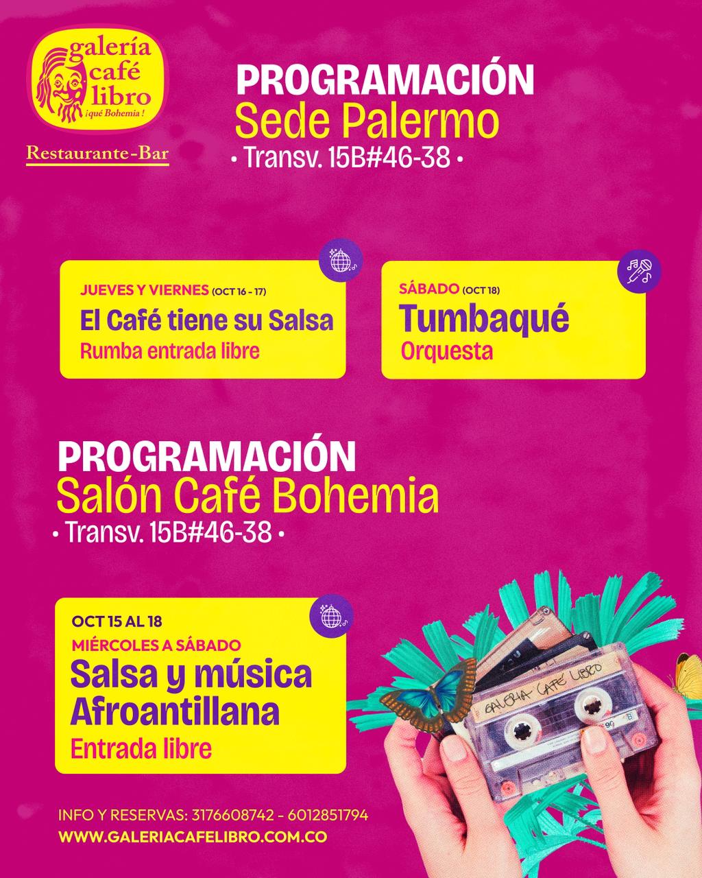 Noticias - Galería Café Libro Programación Semanal Palermo