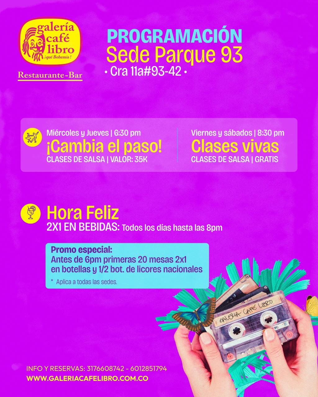 Evento - Galería Café Libro - Programación Sede 93