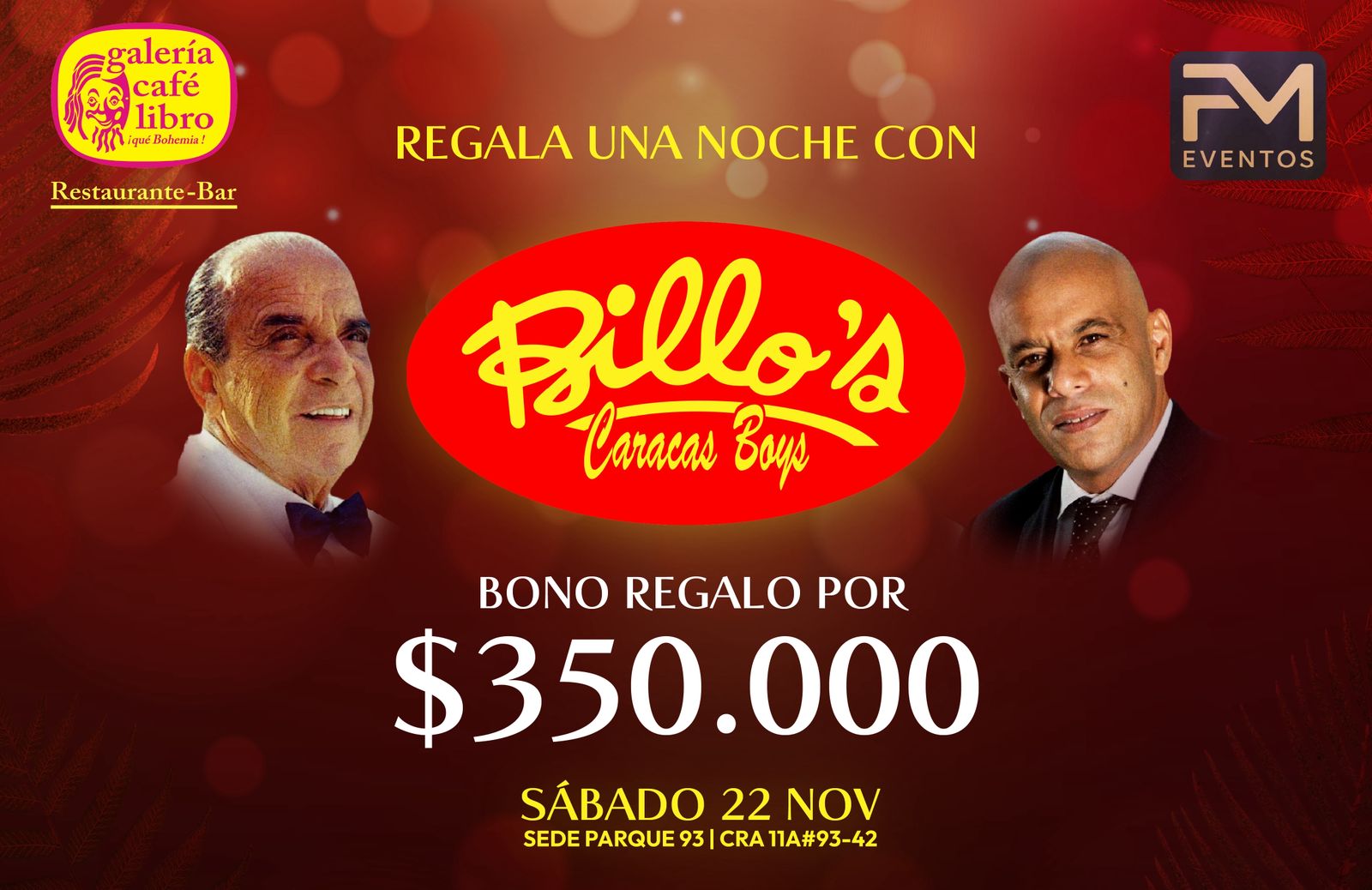 Imagen promoción Regala una noche con Billo's Caracas Boys $300.000
