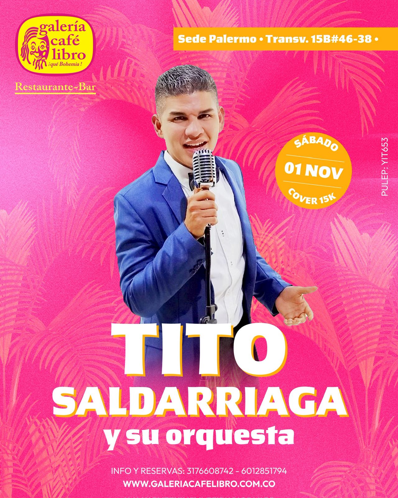 Imagen promoción Tito Saldarriaga y su orquesta - Homenaje a Niche y al Gran Combo