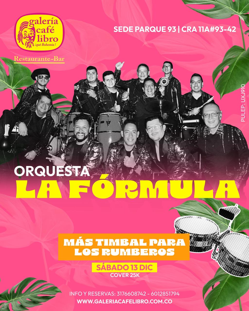 Imagen promoción Orquesta La Fórmula