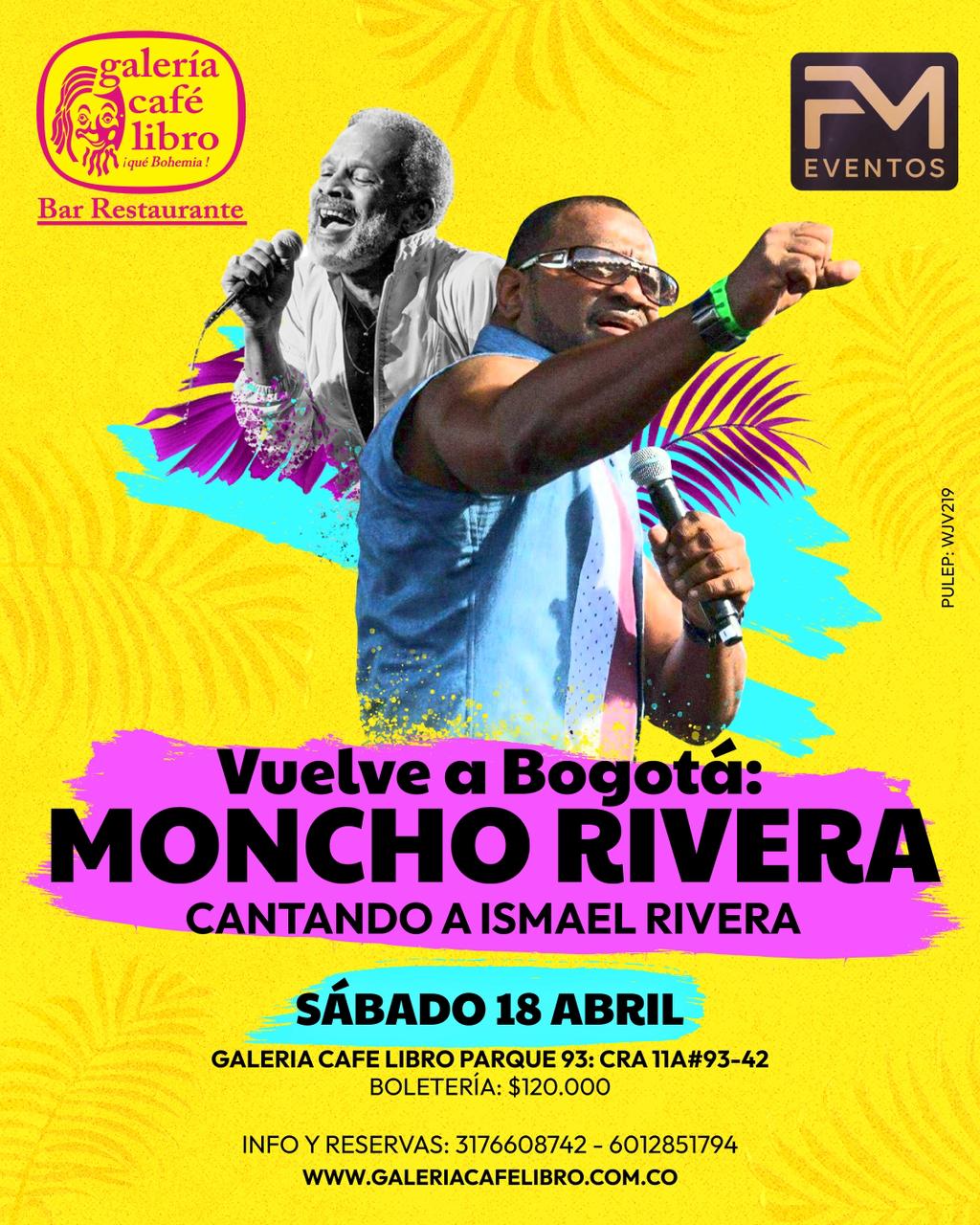 Evento - Galería Café Libro - Programación Moncho Rivera