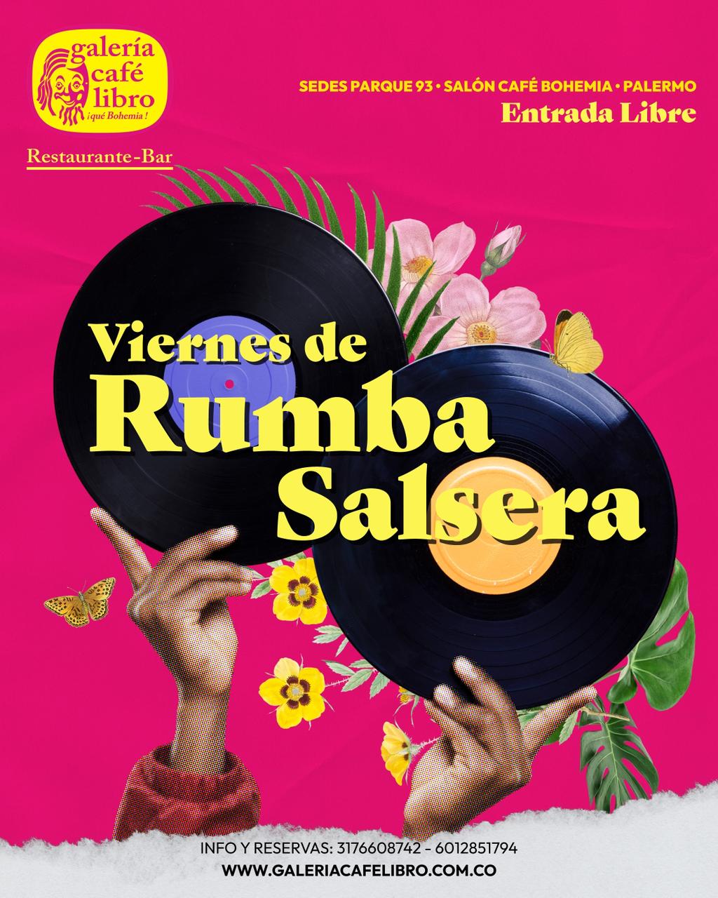 Evento - Galería Café Libro - Programación Viernes de Rumba Salsera