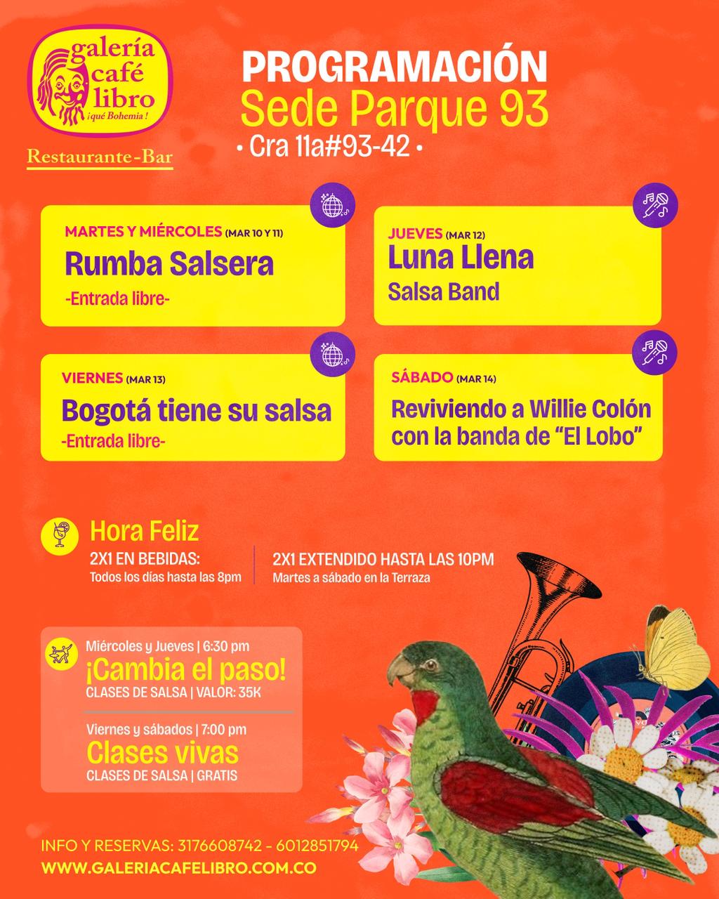 Noticias - Galería Café Libro Programación Semanal 93