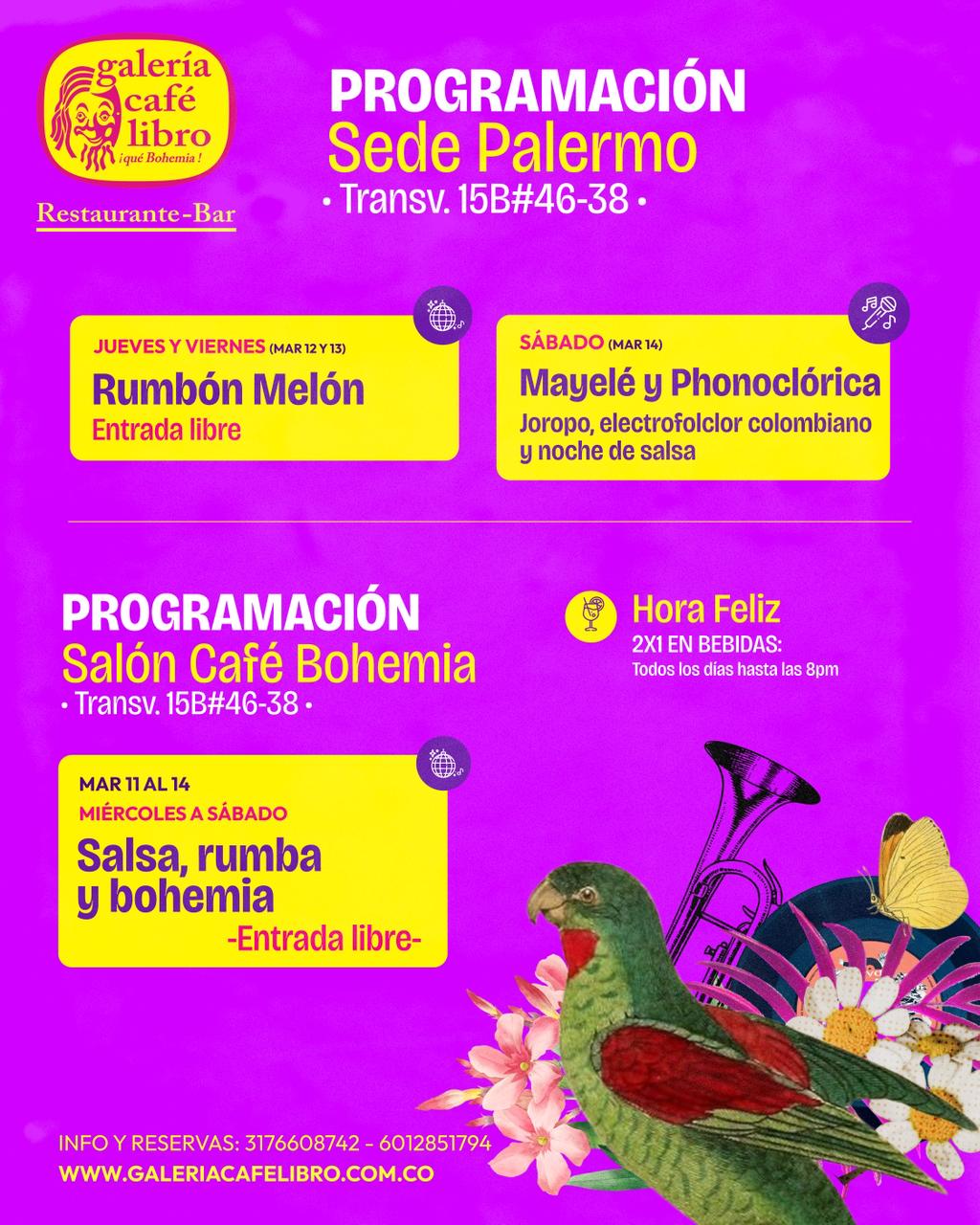 Noticias - Galería Café Libro Programación Semanal Palermo