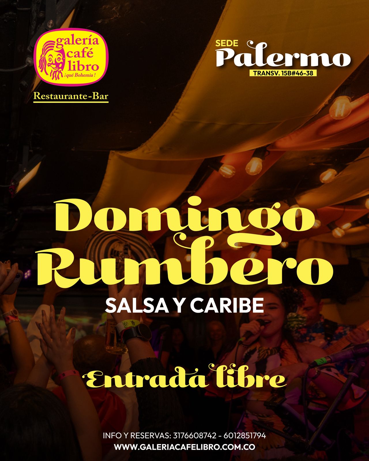 Evento - Galería Café Libro - Programación Domingo de rumbero sede Palermo