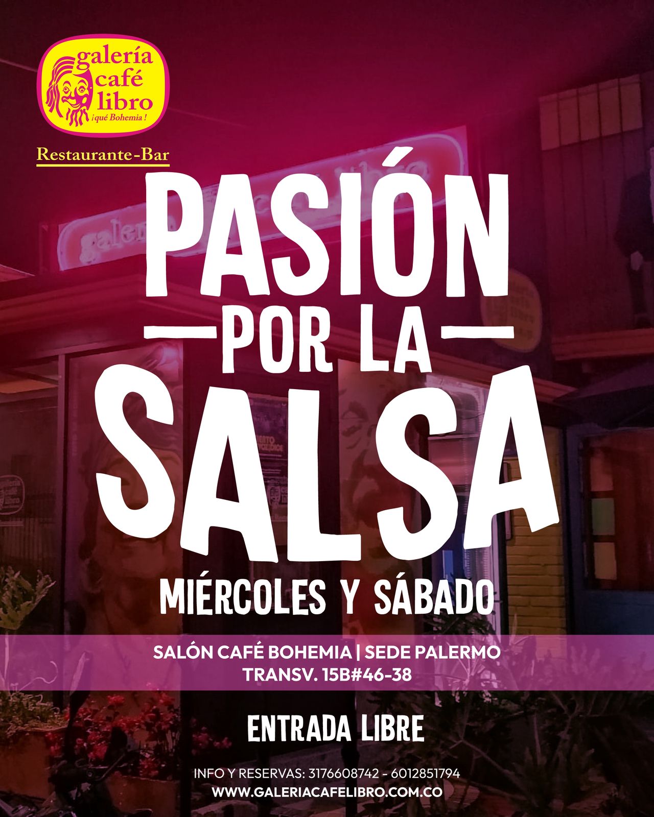 Evento - Galería Café Libro - Programación Sede Palermo miércoles y sábado "Entrada Libre"