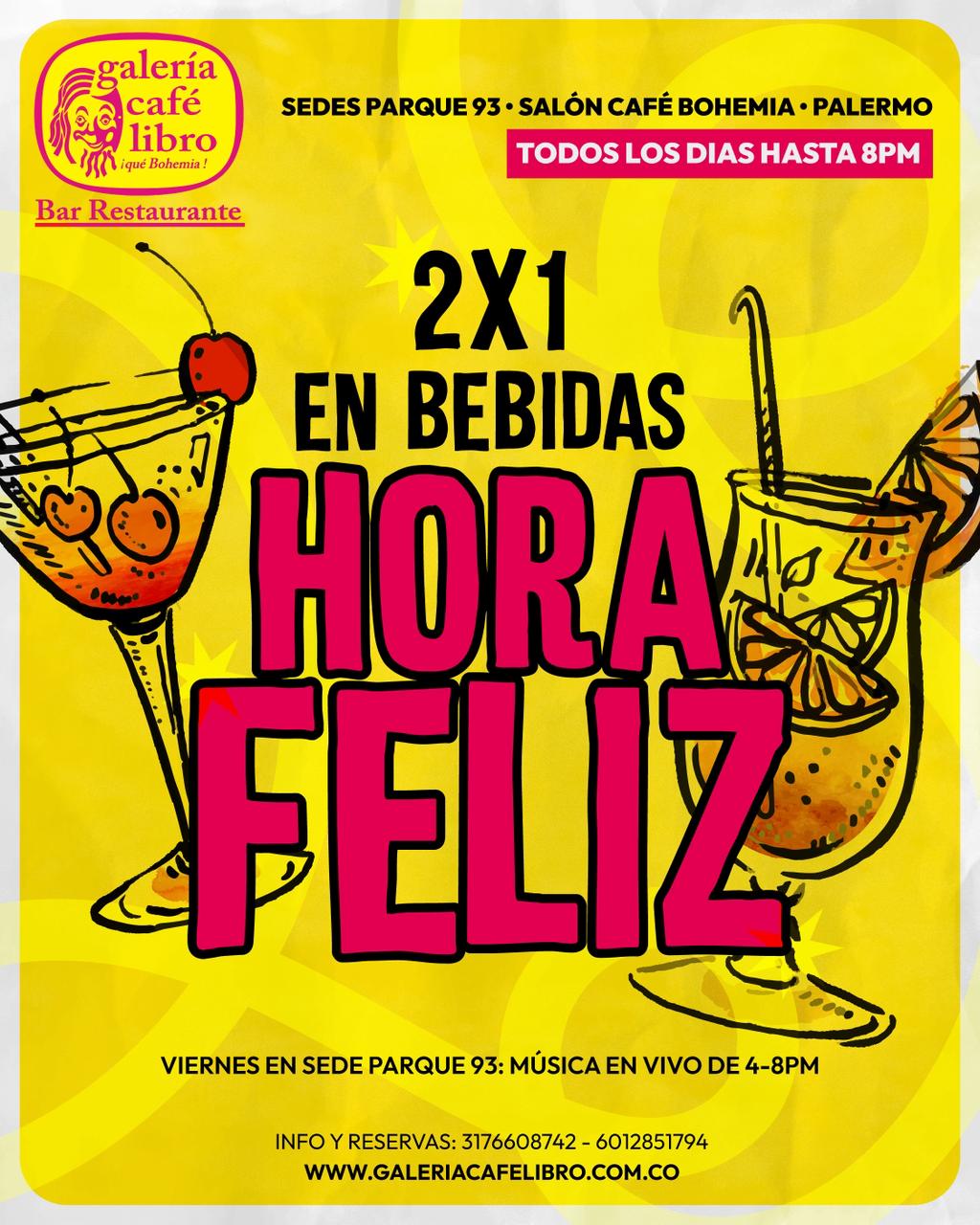 Imagen promoción Hora Feliz hasta las 8 pm