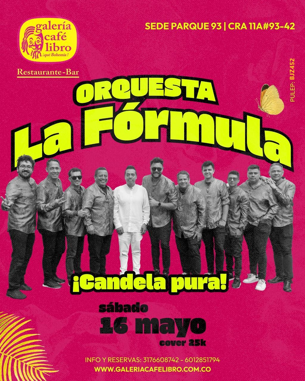 Evento - Galería Café Libro - Programación Orquesta La Fórmula
