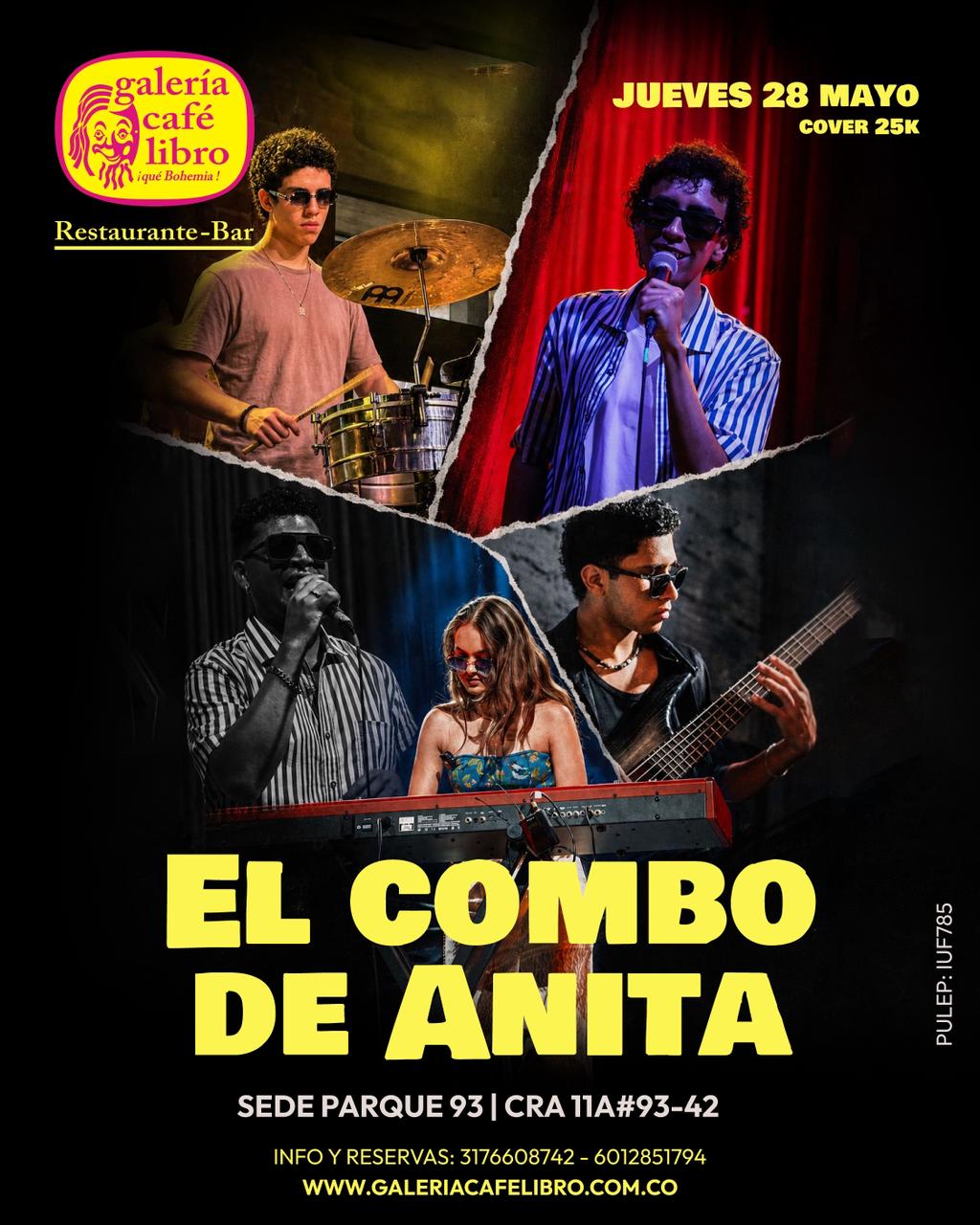 Evento - Galería Café Libro - Programación El Combo de Anita