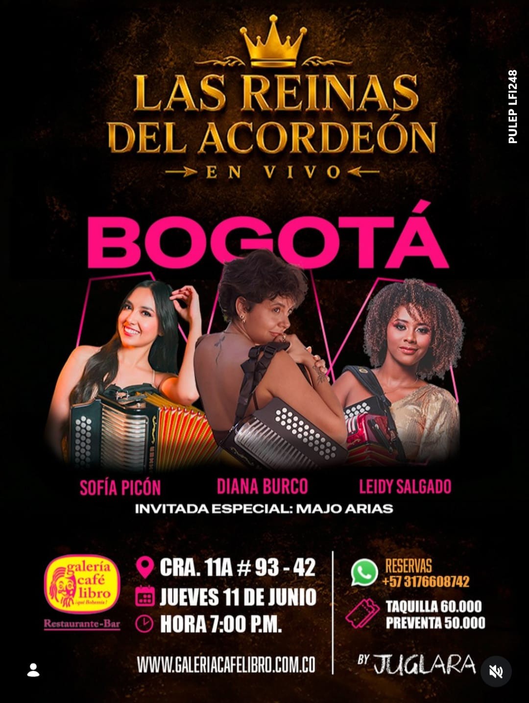Evento - Galería Café Libro - Programación Las Reinas del Acordeón