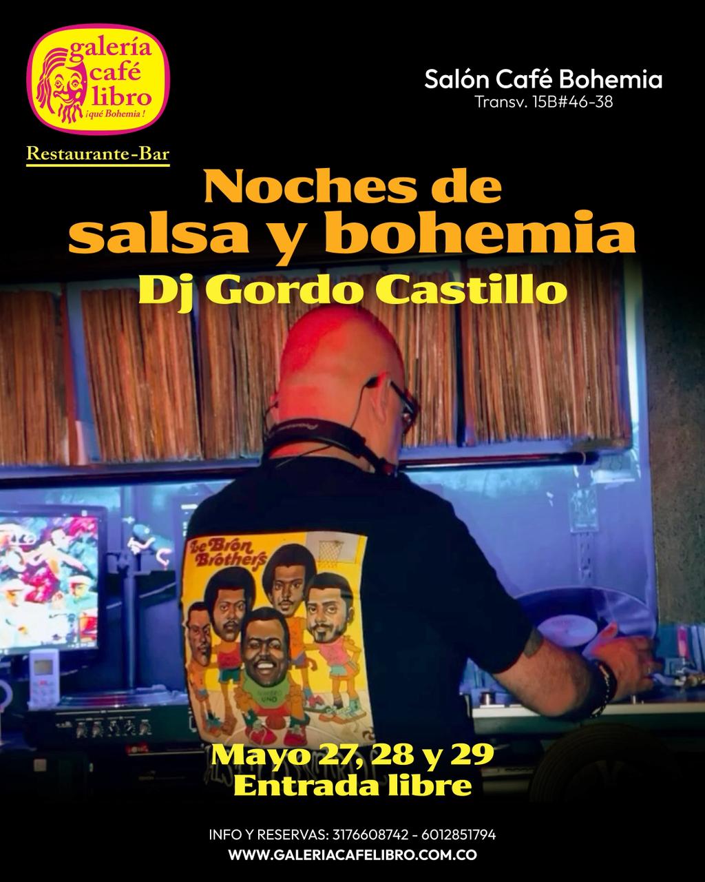 Evento - Galería Café Libro - Programación Salón Café Bohemia "Entrada Libre"