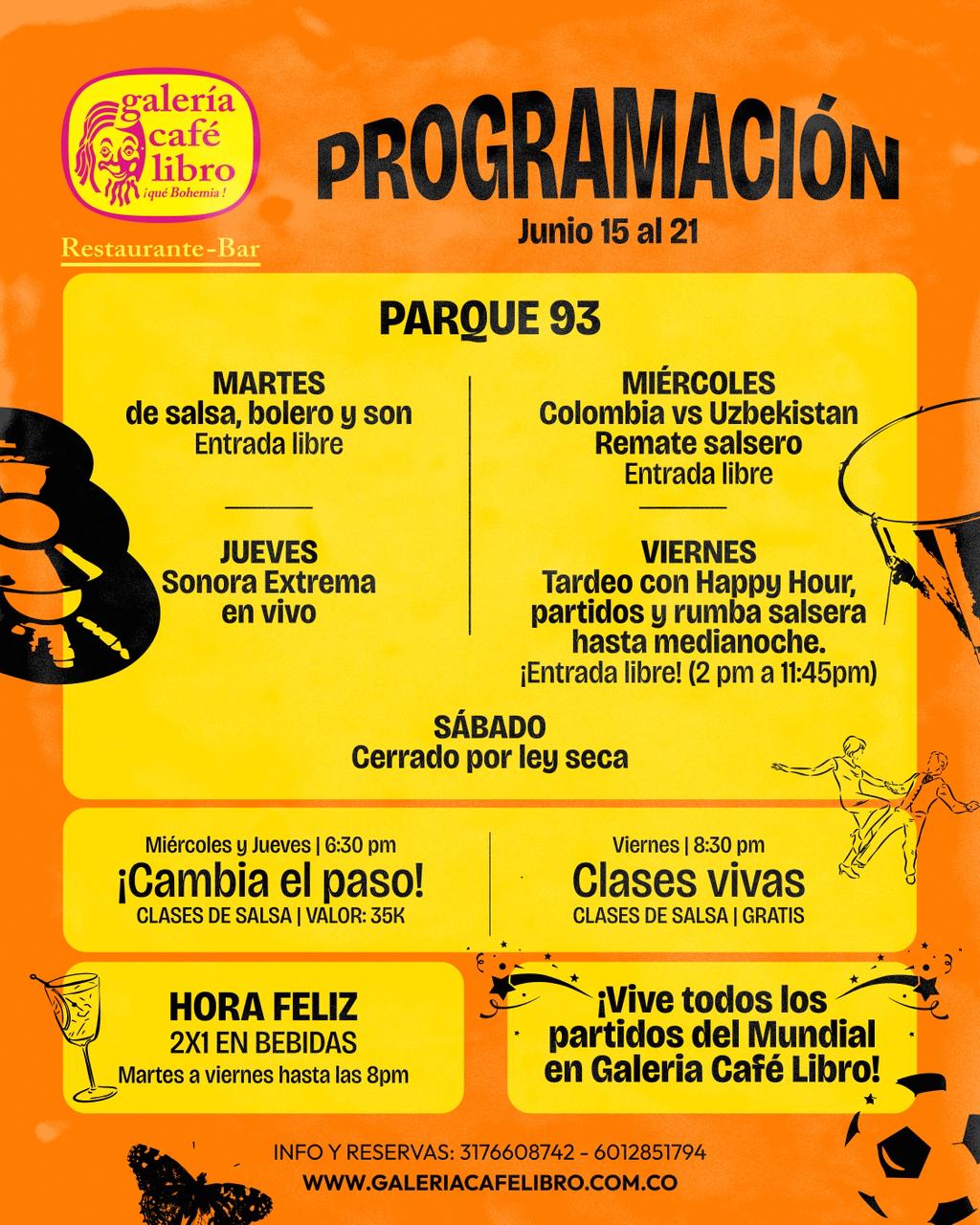 Noticias - Galería Café Libro programacion semanal 93