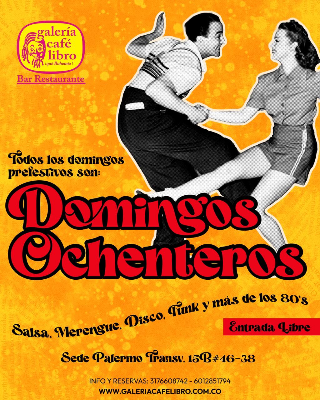 Evento - Galería Café Libro - Programación Domingos ochenteros en nuestra sede Palermo